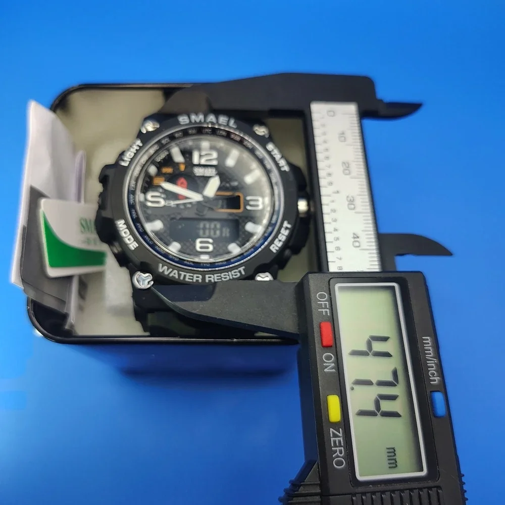 Smael War Hammer Camo‎ 47 mm Dual Time Ani-Digi Military Mens Quartz Watch New